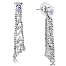 Load image into Gallery viewer, 3W1434 - Rhodium Brass Jewelry Sets with AAA Grade CZ  in Clear