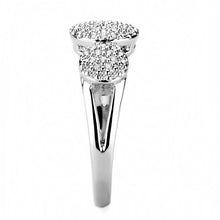 Load image into Gallery viewer, 3W1440 - Rhodium Brass Ring with AAA Grade CZ  in Clear