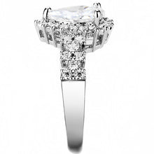 Load image into Gallery viewer, 3W1442 - Rhodium Brass Ring with AAA Grade CZ  in Clear