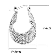 Load image into Gallery viewer, 3W1476 - Rhodium Brass Earrings with No Stone