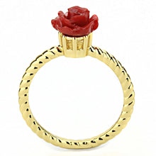 Load image into Gallery viewer, 3W1498 - Gold Brass Ring with Synthetic Synthetic Stone in Siam