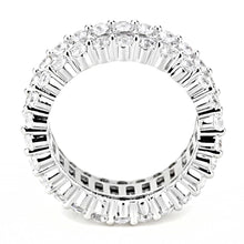 Load image into Gallery viewer, 3W1531 - Rhodium Brass Ring with AAA Grade CZ  in Clear