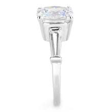 Load image into Gallery viewer, 3W1561 - Rhodium Brass Ring with AAA Grade CZ  in Clear