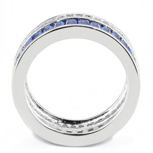 Load image into Gallery viewer, 3W1568 - Rhodium Brass Ring with Synthetic Spinel in London Blue