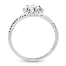 Load image into Gallery viewer, 3W1570 - Rhodium Brass Ring with AAA Grade CZ  in Clear