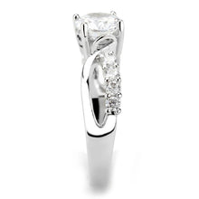 Load image into Gallery viewer, 3W1574 - Rhodium Brass Ring with AAA Grade CZ  in Clear
