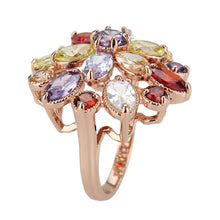 Load image into Gallery viewer, 3W1603 - Rose Gold Brass Ring with AAA Grade CZ in MultiColor