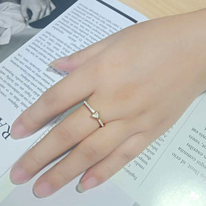 3W1615 - Flash Gold Brass Ring with AAA Grade CZ in Clear