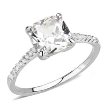 Load image into Gallery viewer, 3W1636 - Rhodium Brass Ring with AAA Grade CZ in Clear