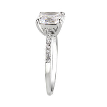 Load image into Gallery viewer, 3W1636 - Rhodium Brass Ring with AAA Grade CZ in Clear