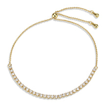 Load image into Gallery viewer, 3W1644 - Gold Brass Bracelet with AAA Grade CZ in Clear