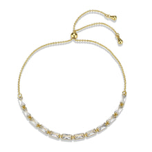 Load image into Gallery viewer, 3W1662 - Gold Brass Bracelet with AAA Grade CZ in Clear