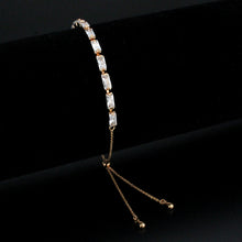 Load image into Gallery viewer, 3W1663 - Rose Gold Brass Bracelet with AAA Grade CZ in Clear