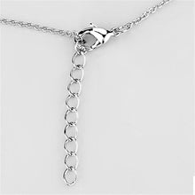 Load image into Gallery viewer, 3W410 - Rhodium Brass Necklace with AAA Grade CZ  in Clear