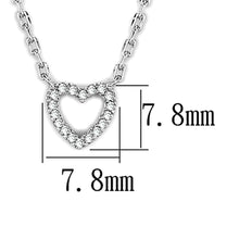 Load image into Gallery viewer, 3W413 - Rhodium Brass Necklace with AAA Grade CZ  in Clear