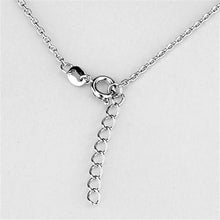 Load image into Gallery viewer, 3W418 - Rhodium Brass Necklace with AAA Grade CZ  in Clear