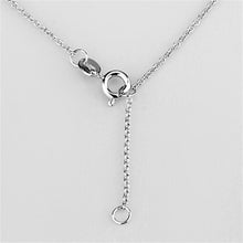 Load image into Gallery viewer, 3W428 - Rhodium Brass Necklace with AAA Grade CZ  in Clear