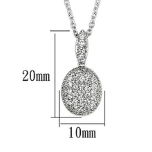 Load image into Gallery viewer, 3W432 - Rhodium Brass Necklace with AAA Grade CZ  in Clear