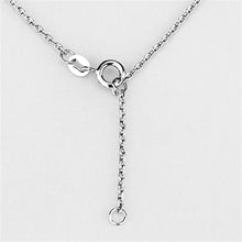 Load image into Gallery viewer, 3W433 - Rhodium Brass Necklace with AAA Grade CZ  in Clear