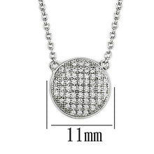 Load image into Gallery viewer, 3W437 - Rhodium Brass Necklace with AAA Grade CZ  in Clear