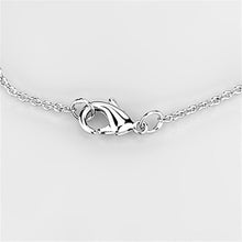 Load image into Gallery viewer, 3W437 - Rhodium Brass Necklace with AAA Grade CZ  in Clear