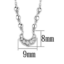 Load image into Gallery viewer, 3W448 - Rhodium Brass Necklace with AAA Grade CZ  in Clear