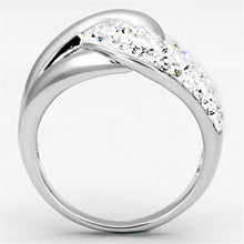 Load image into Gallery viewer, 3W466 - Rhodium Brass Ring with Top Grade Crystal  in Clear
