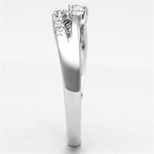Load image into Gallery viewer, 3W505 - Rhodium Brass Ring with AAA Grade CZ  in Clear