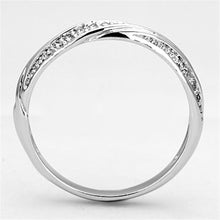 Load image into Gallery viewer, 3W510 - Rhodium Brass Ring with AAA Grade CZ  in Clear