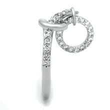 Load image into Gallery viewer, 3W577 - Rhodium Brass Ring with AAA Grade CZ  in Clear