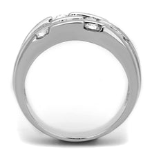 Load image into Gallery viewer, 3W581 - Rhodium Brass Ring with Top Grade Crystal  in Clear