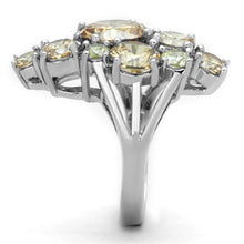 Load image into Gallery viewer, 3W600 - Rhodium Brass Ring with AAA Grade CZ  in Multi Color