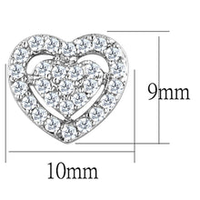 Load image into Gallery viewer, 3W636 - Rhodium Brass Earrings with AAA Grade CZ  in Clear