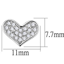 Load image into Gallery viewer, 3W645 - Rhodium Brass Earrings with AAA Grade CZ  in Clear