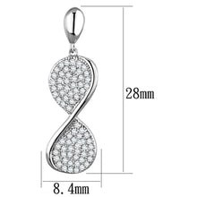 Load image into Gallery viewer, 3W663 - Rhodium Brass Earrings with AAA Grade CZ  in Clear