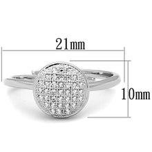 Load image into Gallery viewer, 3W749 - Rhodium Brass Ring with AAA Grade CZ  in Clear