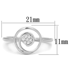 Load image into Gallery viewer, 3W765 - Rhodium Brass Ring with AAA Grade CZ  in Clear