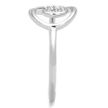 Load image into Gallery viewer, 3W765 - Rhodium Brass Ring with AAA Grade CZ  in Clear