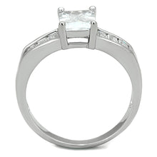Load image into Gallery viewer, 3W769 - Rhodium Brass Ring with AAA Grade CZ  in Clear