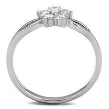 Load image into Gallery viewer, 3W775 - Rhodium Brass Ring with AAA Grade CZ  in Clear