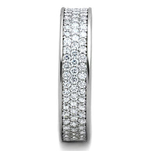 Load image into Gallery viewer, 3W781 - Rhodium Brass Ring with AAA Grade CZ  in Clear