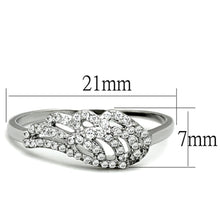 Load image into Gallery viewer, 3W824 - Rhodium Brass Ring with AAA Grade CZ  in Clear