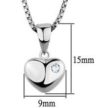 Load image into Gallery viewer, 3W825 - Rhodium Brass Chain Pendant with AAA Grade CZ  in Clear