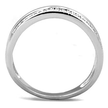 Load image into Gallery viewer, 3W829 - Rhodium Brass Ring with AAA Grade CZ  in Clear