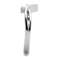 Load image into Gallery viewer, 3W852 - Rhodium Brass Ring with AAA Grade CZ  in Champagne