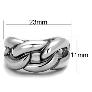 3W874 - Rhodium Brass Ring with No Stone