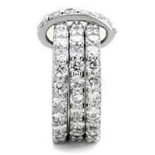 Load image into Gallery viewer, 3W875 - Rhodium Brass Ring with AAA Grade CZ  in Clear