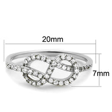 Load image into Gallery viewer, 3W876 - Rhodium Brass Ring with AAA Grade CZ  in Clear