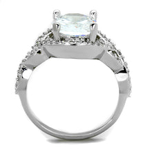 Load image into Gallery viewer, 3W880 - Rhodium Brass Ring with AAA Grade CZ  in Clear