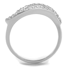 Load image into Gallery viewer, 3W881 - Rhodium Brass Ring with AAA Grade CZ  in Clear